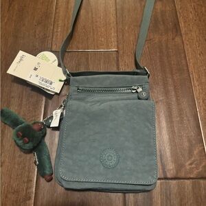 dusty blue kipling bag